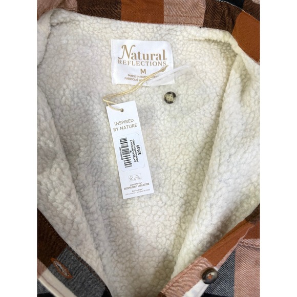 Natural Reflections Sherpa Lined Flannel, Size‎ Med NWT - Picture 5 of 6